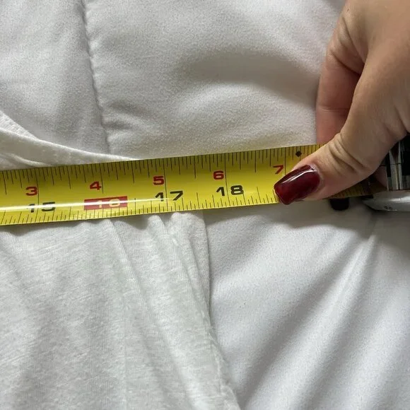 Anthropologie Womens XSP White Flowy Tank Top Sleeveless Summer 100% Cotton - Picture 6 of 7